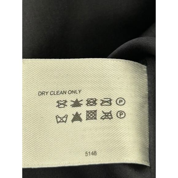 Brooks Brothers Dress Womens 2 Black Silk Sheer Pleated Dark Romantic Feminine - Picture 7 of 13